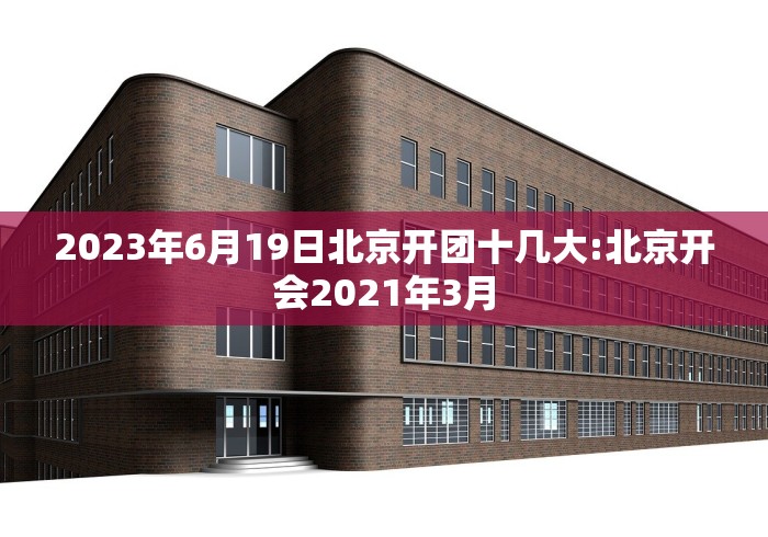 2023年6月19日北京开团十几大:北京开会2021年3月