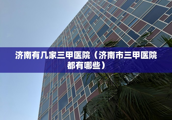 济南有几家三甲医院(济南市三甲医院都有哪些) 济南有几家三甲医院(济南市三甲医院都有哪些)