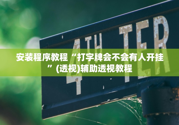 安装程序教程“打字牌会不会有人开挂”(透视)辅助透视教程