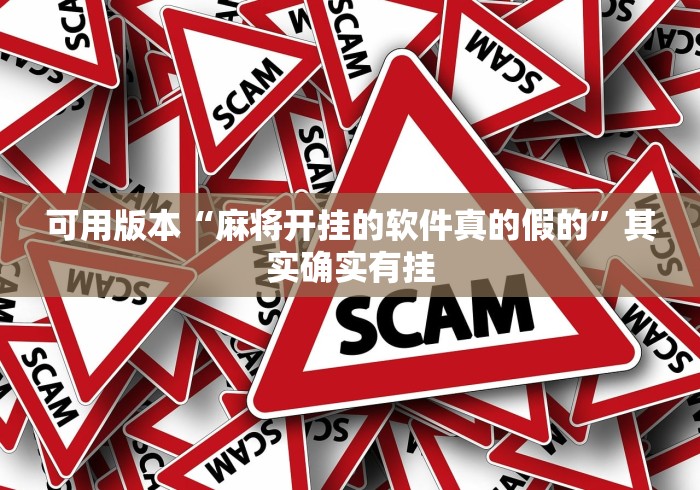 可用版本“麻将开挂的软件真的假的”其实确实有挂