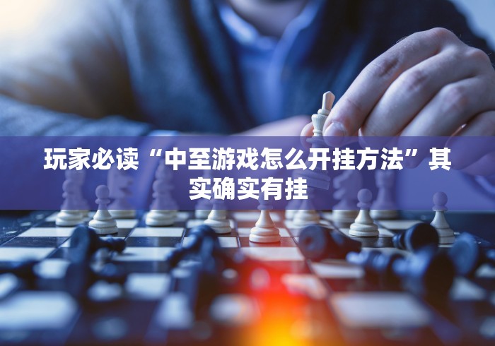 玩家必读“中至游戏怎么开挂方法”其实确实有挂