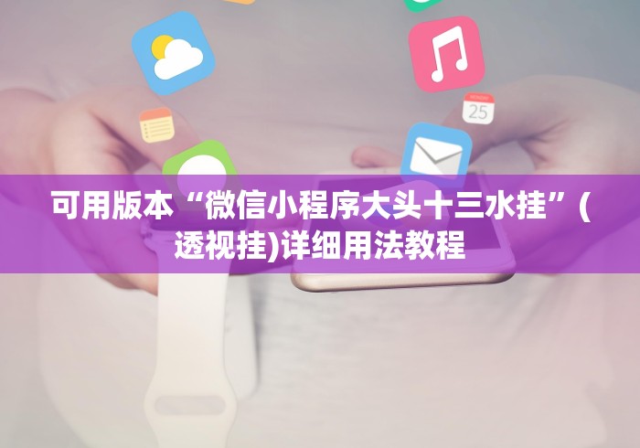 可用版本“微信小程序大头十三水挂”(透视挂)详细用法教程