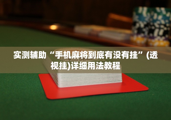 实测辅助“手机麻将到底有没有挂”(透视挂)详细用法教程