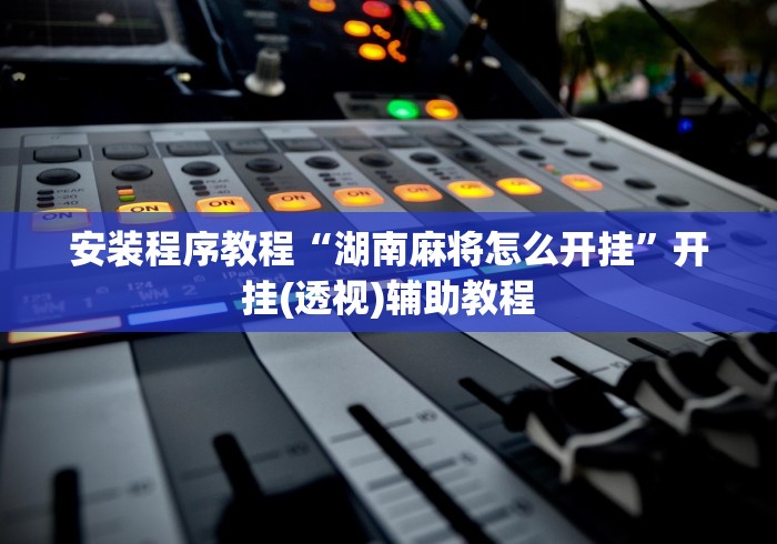 安装程序教程“湖南麻将怎么开挂	”开挂(透视)辅助教程
