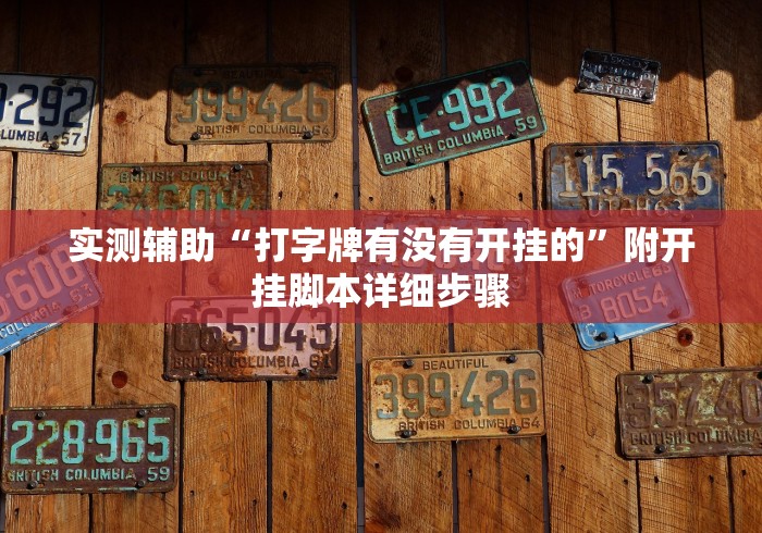 实测辅助“打字牌有没有开挂的”附开挂脚本详细步骤