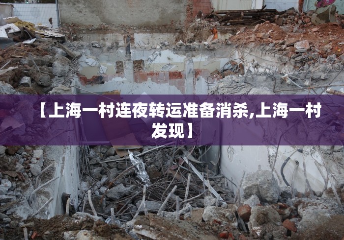 【上海一村连夜转运准备消杀,上海一村发现】