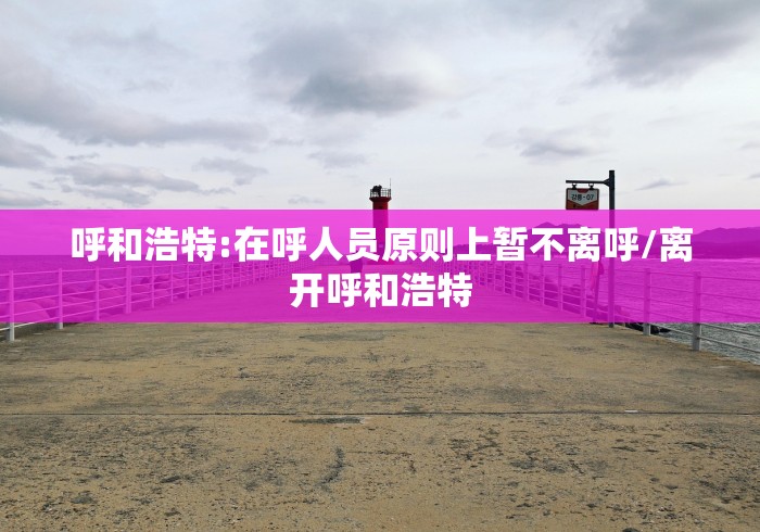 呼和浩特:在呼人员原则上暂不离呼/离开呼和浩特
