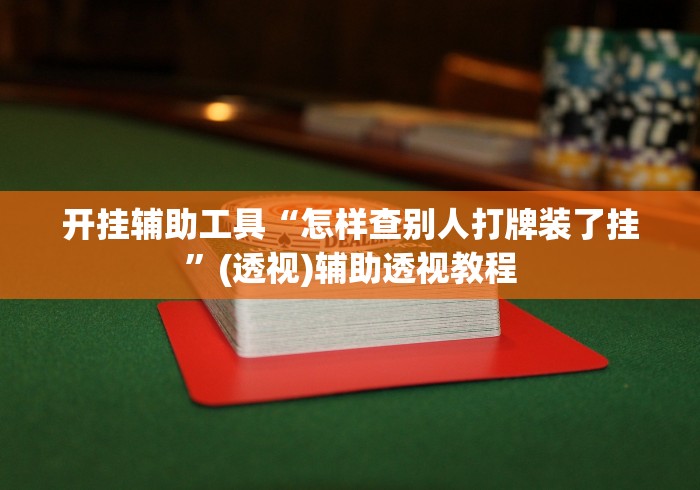 开挂辅助工具“怎样查别人打牌装了挂”(透视)辅助透视教程