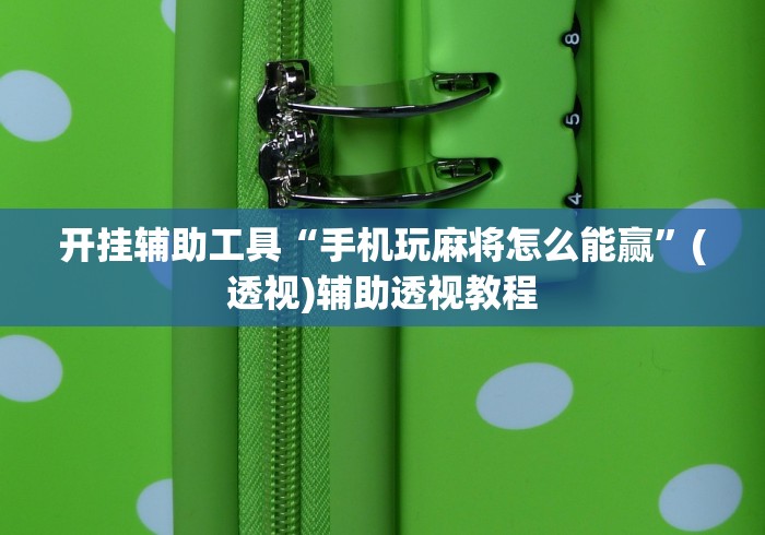 开挂辅助工具“手机玩麻将怎么能赢”(透视)辅助透视教程
