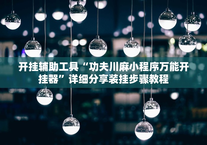 开挂辅助工具“功夫川麻小程序万能开挂器”详细分享装挂步骤教程