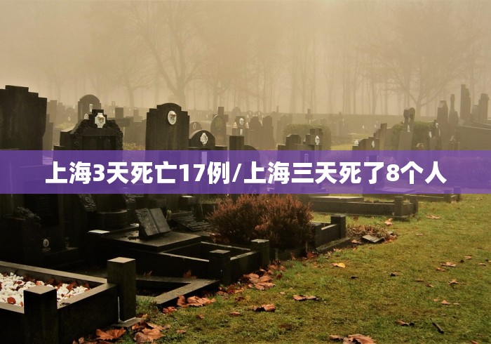 上海3天死亡17例/上海三天死了8个人