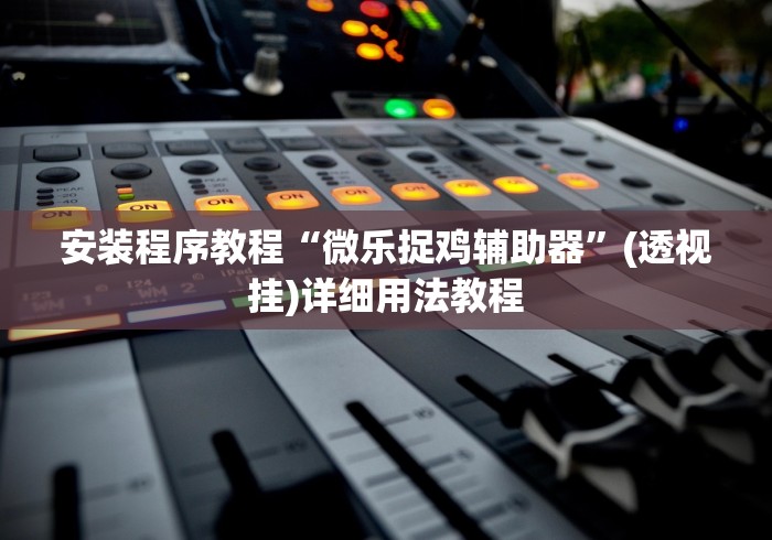 安装程序教程“微乐捉鸡辅助器	”(透视挂)详细用法教程