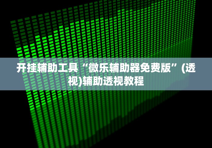 开挂辅助工具“微乐辅助器免费版”(透视)辅助透视教程