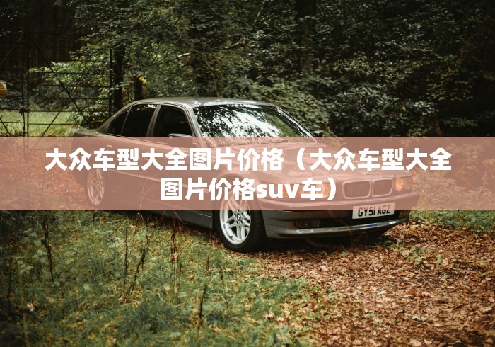 大众车型大全图片价格（大众车型大全图片价格suv车）