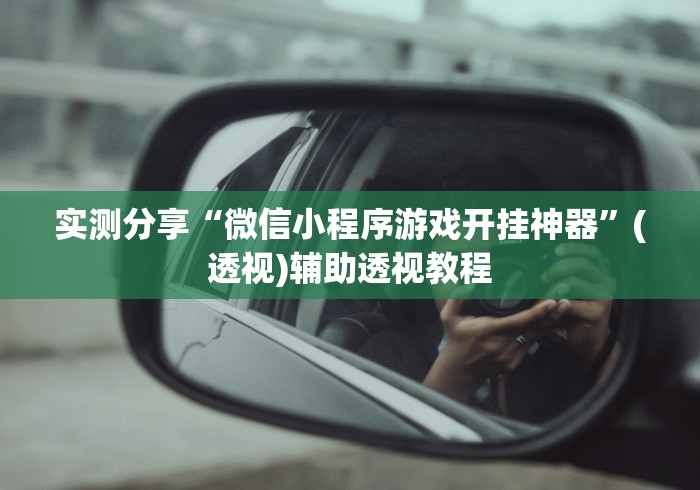 实测分享“微信小程序游戏开挂神器	”(透视)辅助透视教程