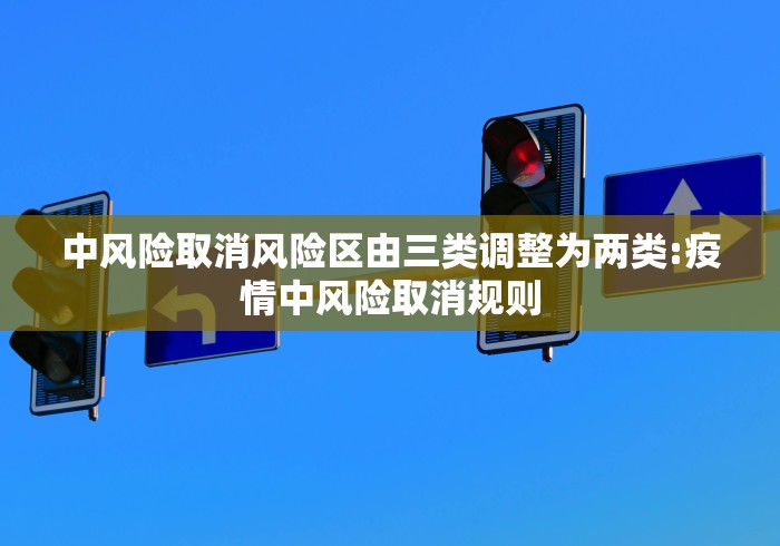 中风险取消风险区由三类调整为两类:疫情中风险取消规则