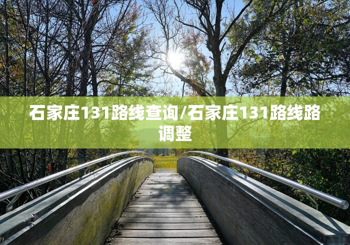 石家庄131路线查询/石家庄131路线路调整