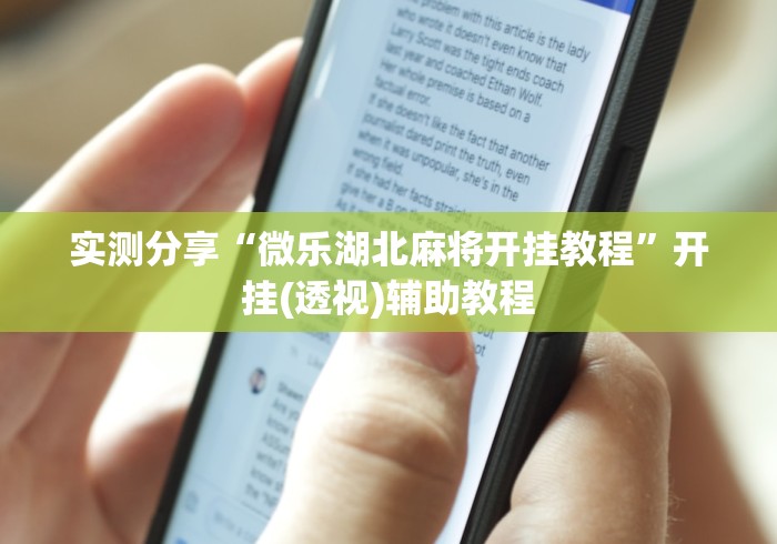 实测分享“微乐湖北麻将开挂教程”开挂(透视)辅助教程