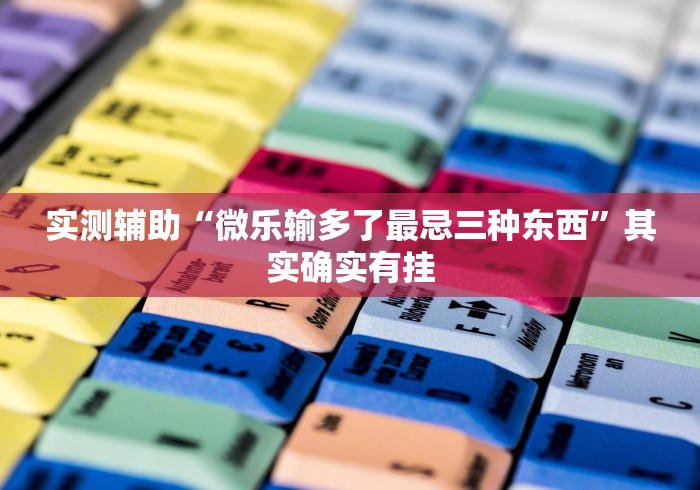 实测辅助“微乐输多了最忌三种东西”其实确实有挂