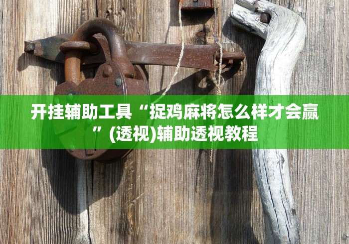 开挂辅助工具“捉鸡麻将怎么样才会赢	”(透视)辅助透视教程
