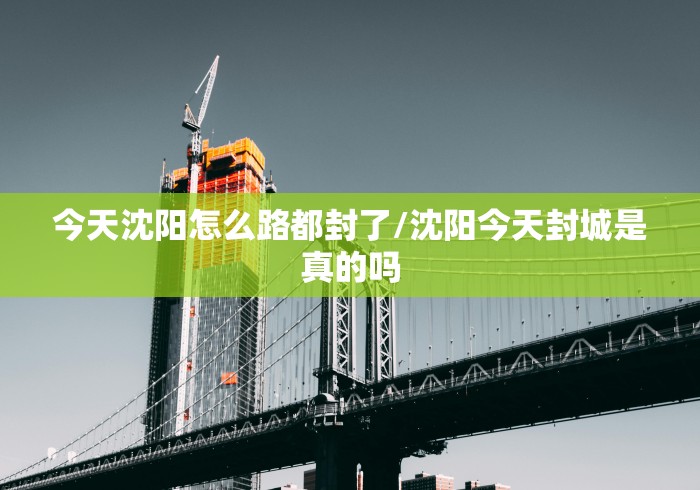 今天沈阳怎么路都封了/沈阳今天封城是真的吗