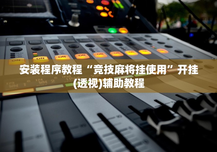 安装程序教程“竞技麻将挂使用”开挂(透视)辅助教程