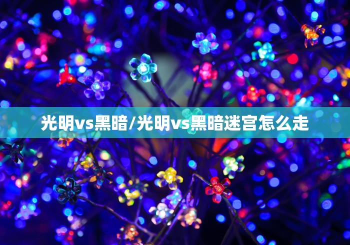 光明vs黑暗/光明vs黑暗迷宫怎么走 光明vs黑暗/光明vs黑暗迷宫怎么走
