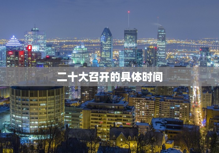 二十大召开的具体时间