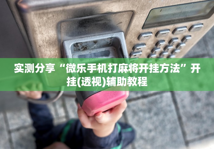实测分享“微乐手机打麻将开挂方法”开挂(透视)辅助教程