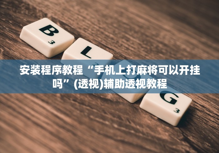 安装程序教程“手机上打麻将可以开挂吗”(透视)辅助透视教程