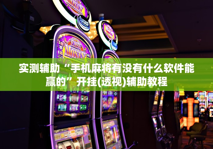 实测辅助“手机麻将有没有什么软件能赢的”开挂(透视)辅助教程