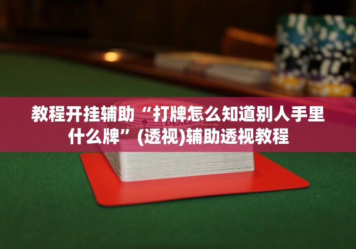 教程开挂辅助“打牌怎么知道别人手里什么牌”(透视)辅助透视教程