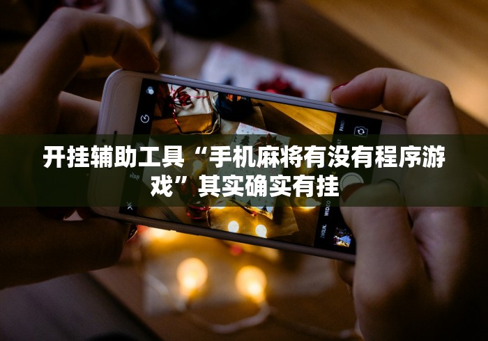开挂辅助工具“手机麻将有没有程序游戏”其实确实有挂