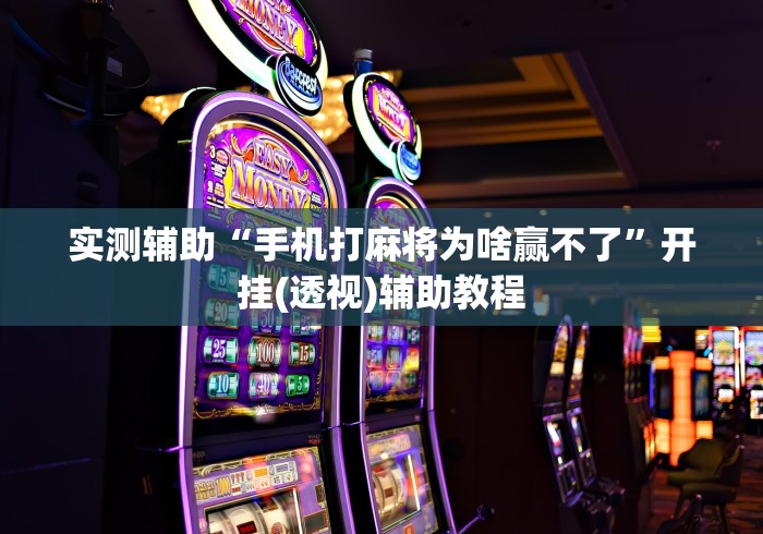 实测辅助“手机打麻将为啥赢不了”开挂(透视)辅助教程