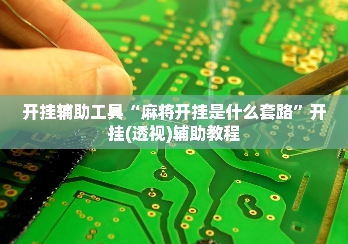 开挂辅助工具“麻将开挂是什么套路”开挂(透视)辅助教程
