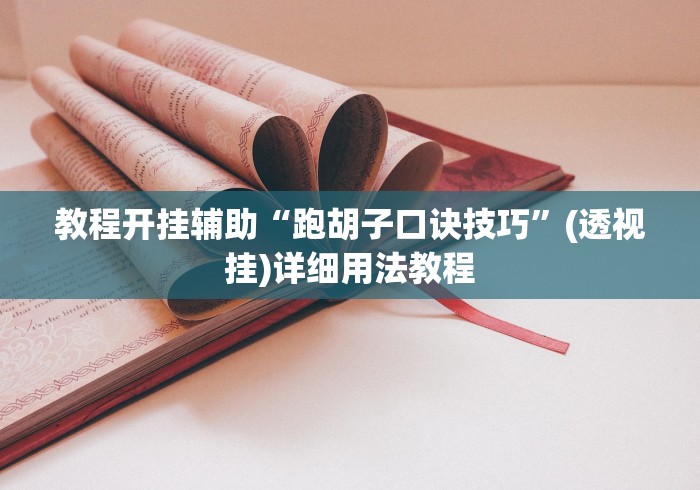 教程开挂辅助“跑胡子口诀技巧”(透视挂)详细用法教程