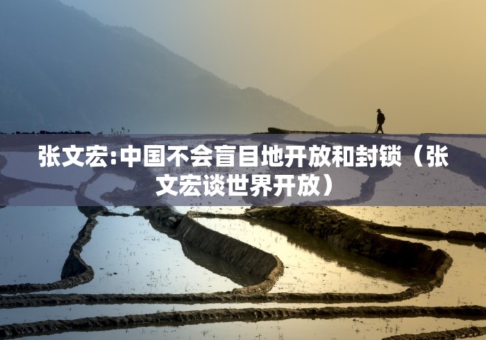 张文宏:中国不会盲目地开放和封锁（张文宏谈世界开放）