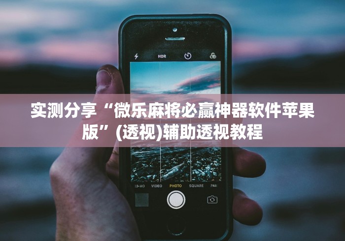 实测分享“微乐麻将必赢神器软件苹果版”(透视)辅助透视教程