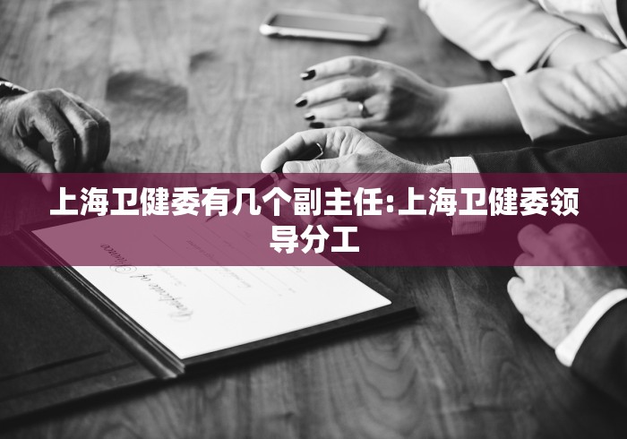 上海卫健委有几个副主任:上海卫健委领导分工