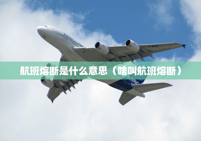 航班熔断是什么意思(啥叫航班熔断)