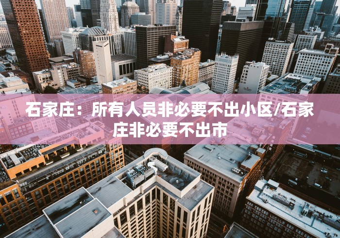 石家庄：所有人员非必要不出小区/石家庄非必要不出市