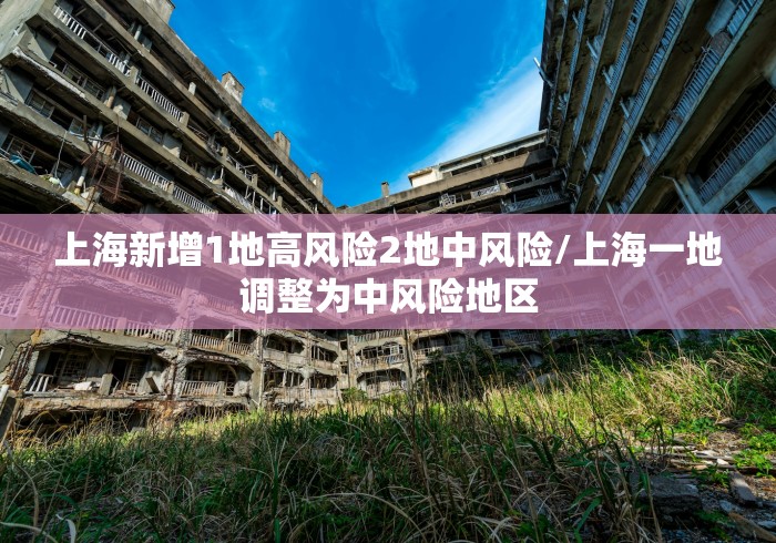 上海新增1地高风险2地中风险/上海一地调整为中风险地区
