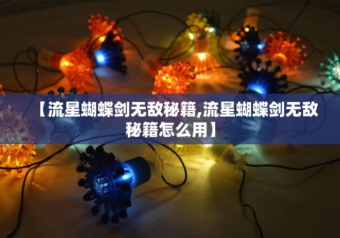 【流星蝴蝶剑无敌秘籍,流星蝴蝶剑无敌秘籍怎么用】