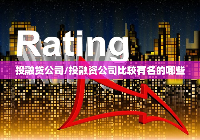 投融贷公司/投融资公司比较有名的哪些