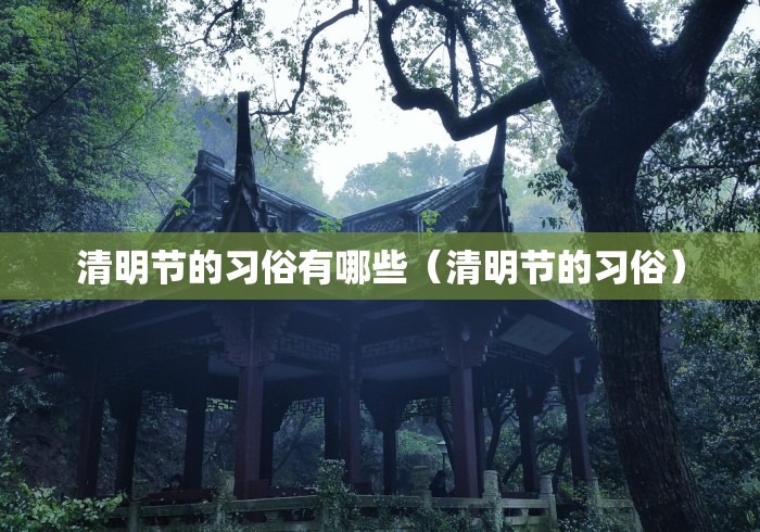 清明节的习俗有哪些(清明节的习俗) 清明节的习俗有哪些(清明节的习俗)