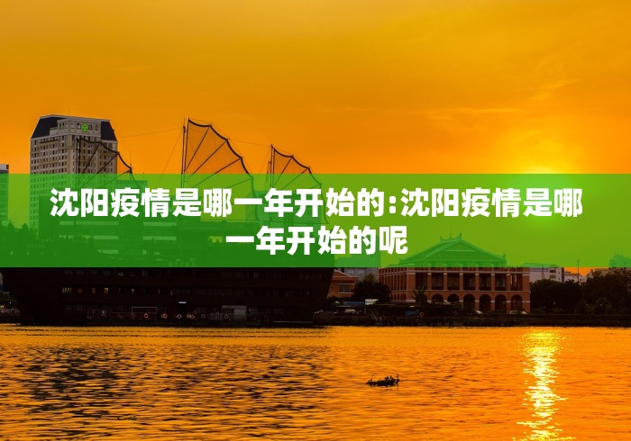 沈阳疫情是哪一年开始的:沈阳疫情是哪一年开始的呢
