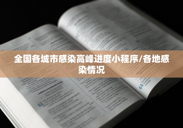 全国各城市感染高峰进度小程序/各地感染情况