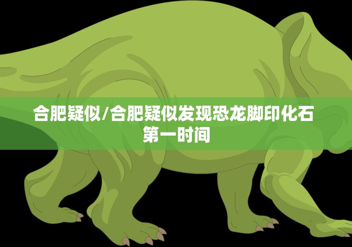 合肥疑似/合肥疑似发现恐龙脚印化石 第一时间 合肥疑似/合肥疑似发现恐龙脚印化石 第一时间