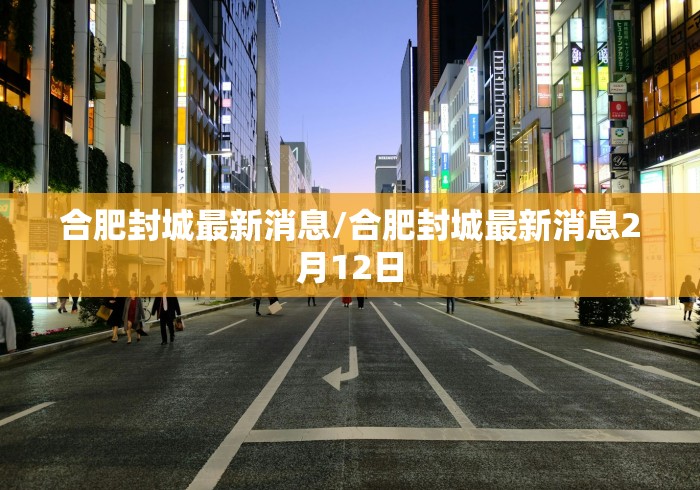 合肥封城最新消息/合肥封城最新消息2月12日 合肥封城最新消息/合肥封城最新消息2月12日