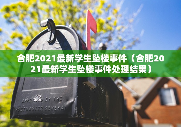 合肥2021最新学生坠楼事件(合肥2021最新学生坠楼事件处理结果)